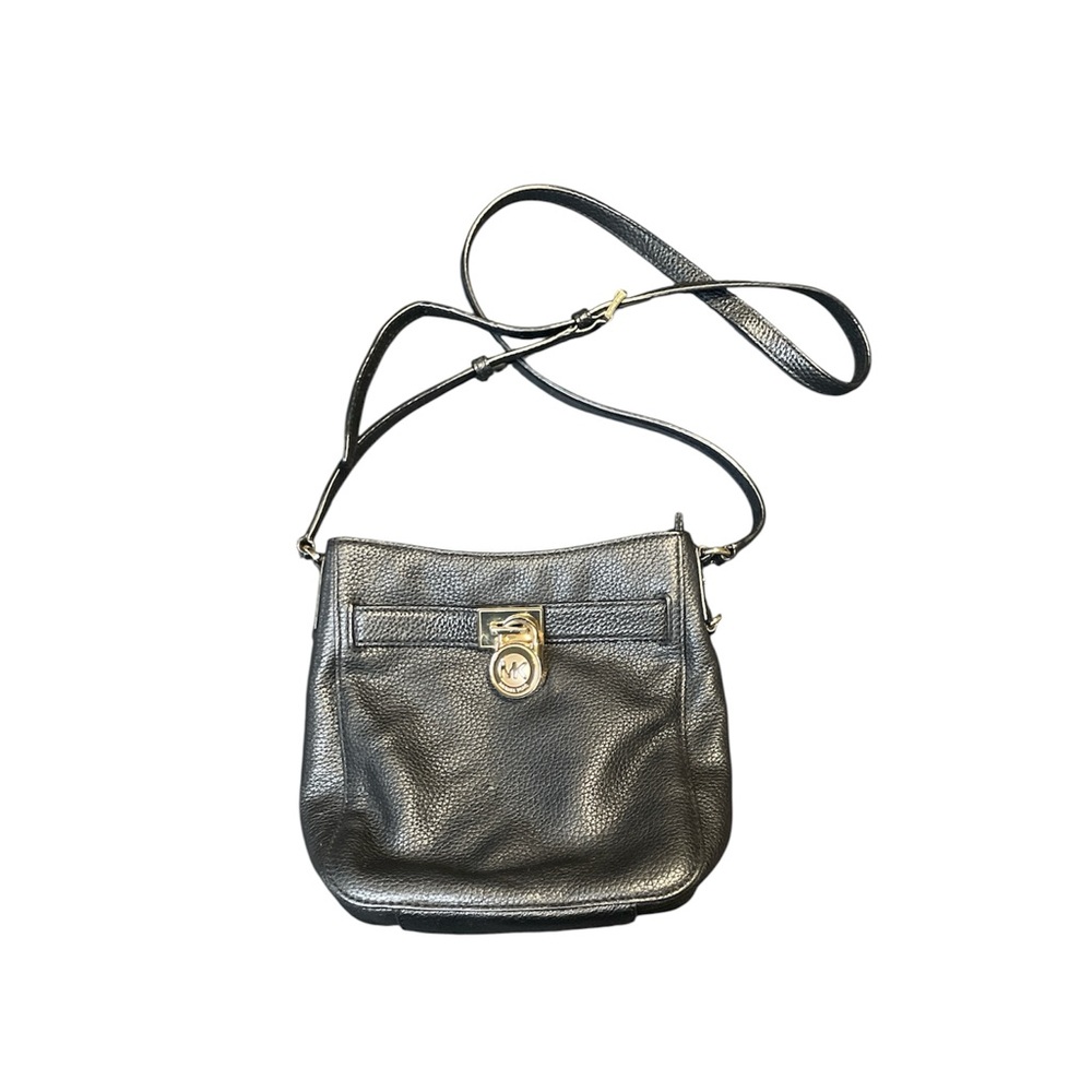 Michael Kors Charcoal Black Leather Crossbody Bag